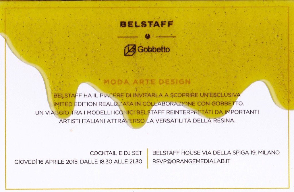 Gobbetto – Belstaff: Moda Arte Design 14-19 Aprile 2015