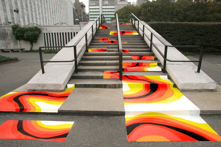Resin floors for outdoors “Urban space redevelopment”