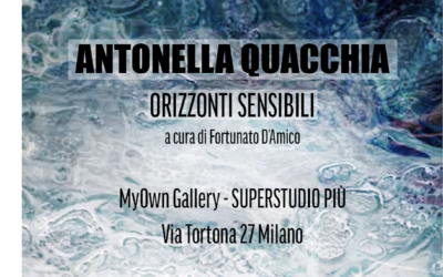 Le resine Gobbetto per la mostra-installazione ” ORIZZONTI SENSIBILI” di  ANTONELLA QUACCHIA MyOwnGallery Superstudio Più, Milano, dal 9 Novembre all’8 Dicembre 2023.